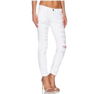 Etienne Marcel Women’s Ripped Skinny Jeans White Size 27